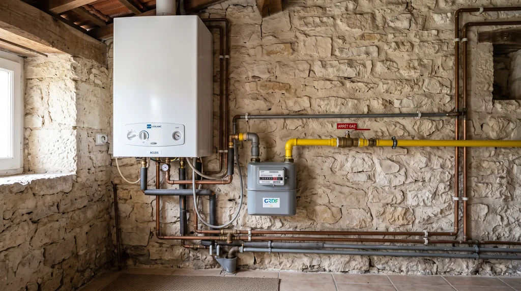 Installation intérieure de gaz — compteur, chaudière et raccordements — Gaz à Nîmes