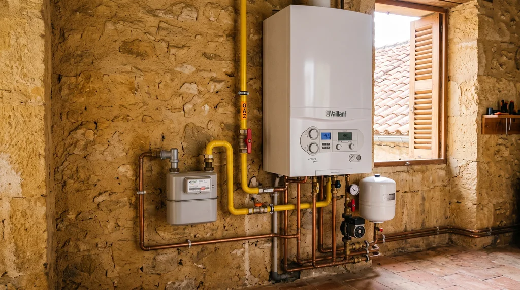 Installation intérieure de gaz — compteur, chaudière et raccordements — Gaz à Nîmes