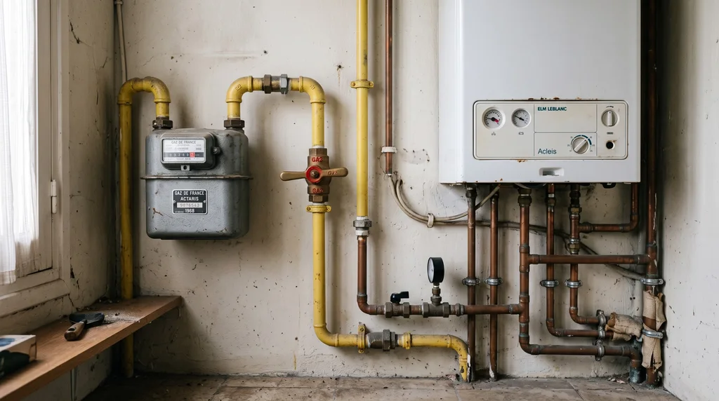 Installation intérieure de gaz — compteur, chaudière et raccordements — Gaz maison à Vergèze — DiagRepère