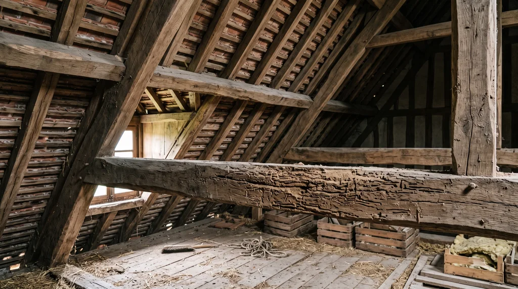 Bois de structure et charpente — sondage des bois — Termites à Nîmes